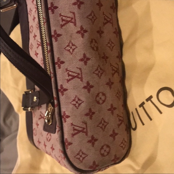 Used Louis Vuitton Lucille pm pink burgundy bag - Picture 6 of 7